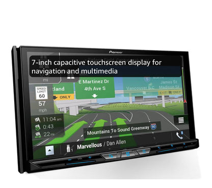 Pioneer AVIC-W8600NEX 7" Capacitive Touchscreen Double Din Car Stereo
Multimedia Receiver, Wireless Apple CarPlay, Android Auto, GPS, Bluetooth, CD/DVD, USB, HD Radio, Backup Camera, Hi-Volt RCA