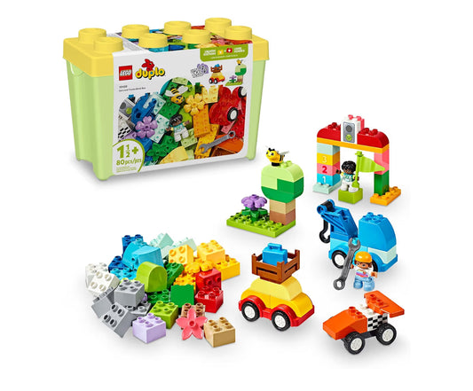 LEGO DUPLO Classic Cars and Trucks Brick Box Building Blocks - Learning & Educational STEM Toys - Develops Fine Motor Skills