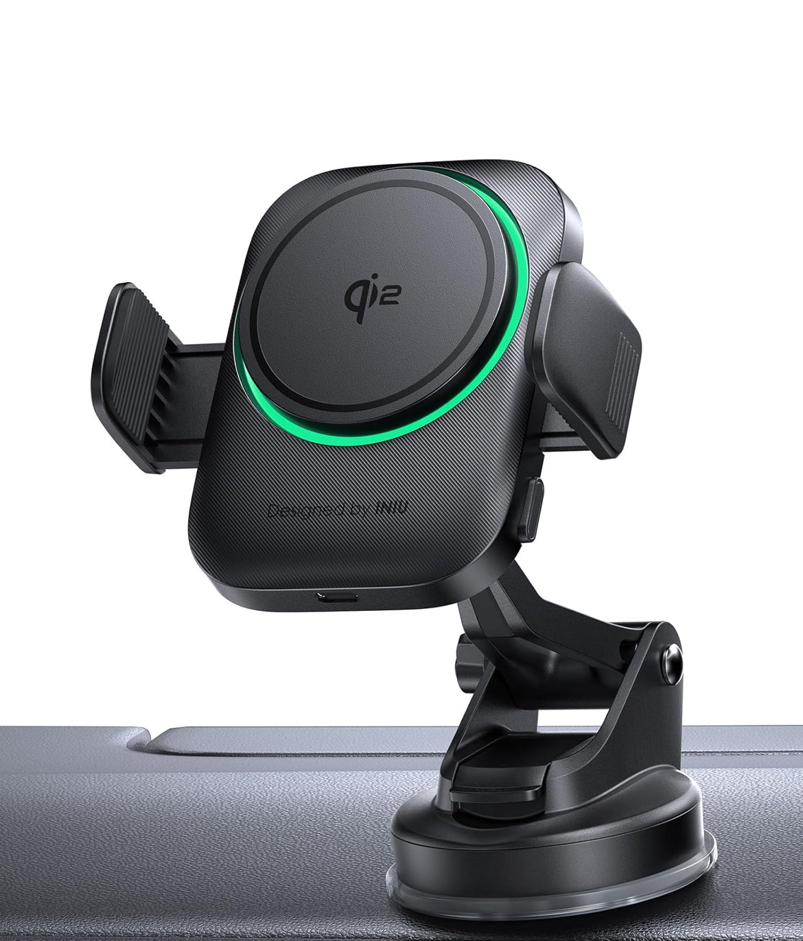 INIU Car Phone Holder for Magsafe, Qi2 Certified Wireless Car Charger for Cell Phone Mount Dash【360°】 Phone Mount Auto Clamping Car Accessories Compatible with iPhone 16 15 14 13 Xs XR Samsung S23 etc