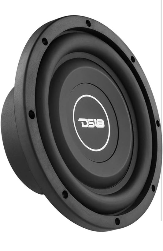 DS18 SRW8.4 8" Shallow Car Subwoofer - 300 Watts, Single Voice Coil, 4-Ohm (1 PC)
