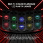 Rechargeable Portable Bluetooth PA Speaker 240W Dual 6.5" Indoor/Outdoor BT Karaoke Audio System-TWS, Party Lights, LED Display, FM/AUX/MP3/USB/SD, 6.5mm in, Carry Handle-Wireless Mic, Remote