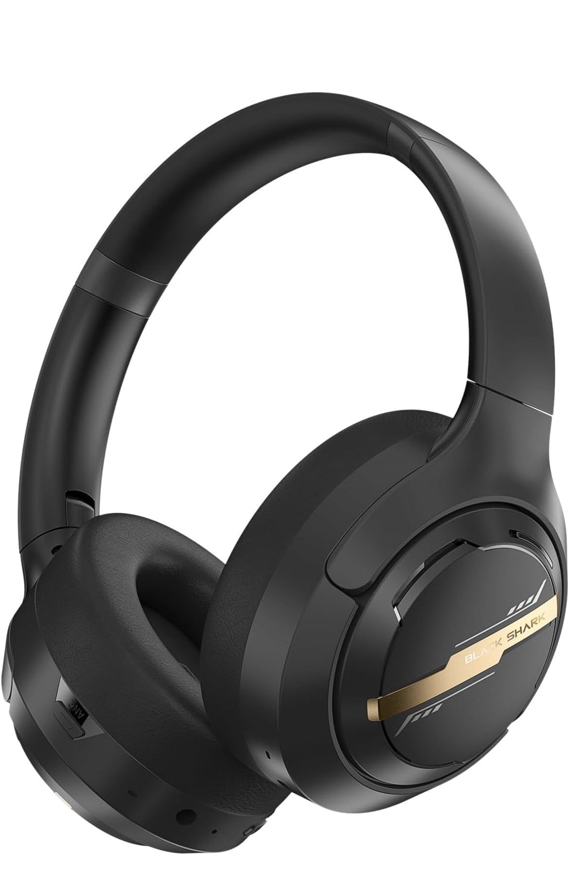 Black Shark JoyBuds Max Active Noise Cancelling Headphones, 50H Playtime Wireless Over Ear Headphones w/ Microphone, Bluetooth (Black)