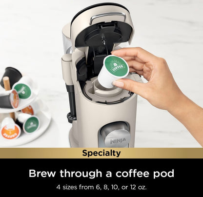Ninja Pod & Grounds Specialty XL Enkelbedienings Koffiemaker, K-Cup Peul Versoenbaar - Klip