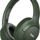 HT3 Hybrid Noise Cancelling Headphones, 90H Battery Life Over Ear Bluetooth 6.0 Foldable Headset, AI Voice Assistant - Green
