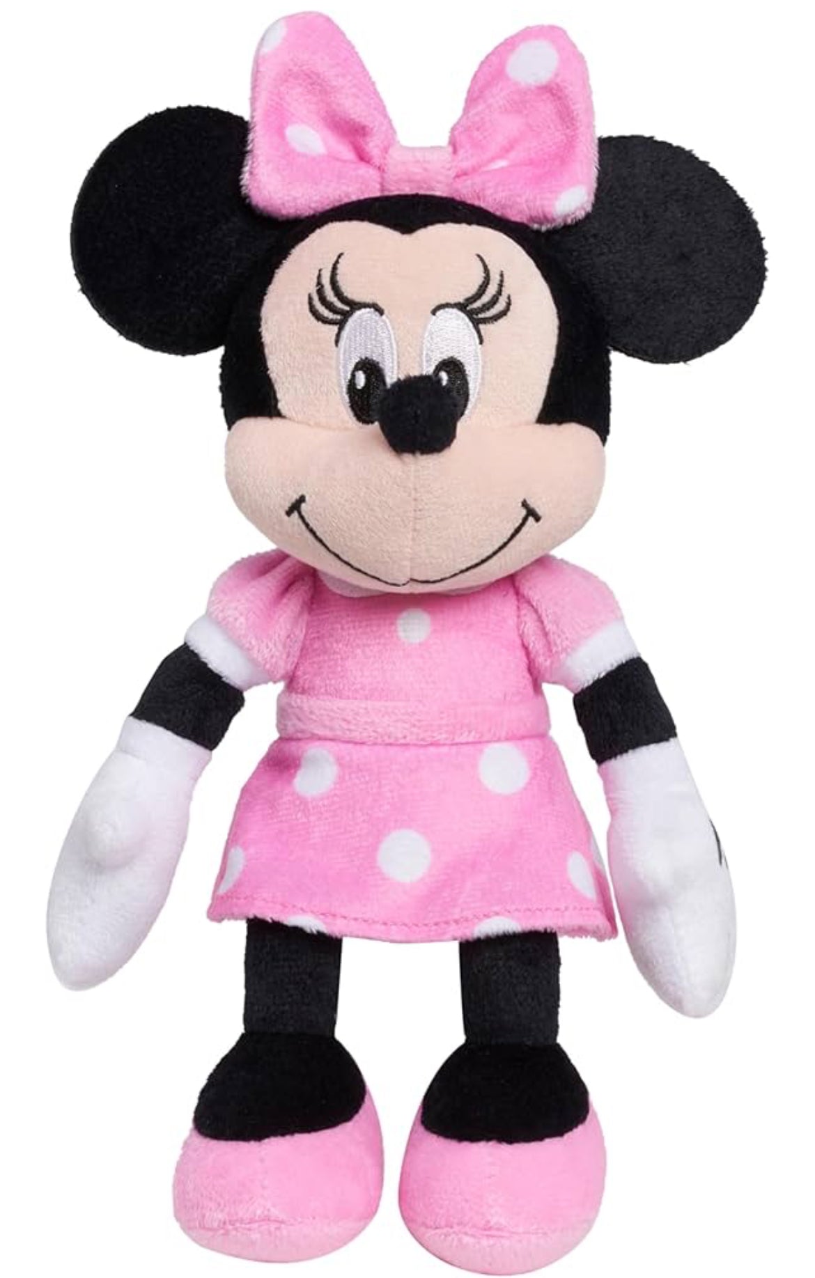 Disney Junior Mickey Mouse Bean Plush Minnie Mouse Stuffed Animal, Kids Toys for Ages 2 Up by Just Play
