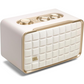 JBL Retro Style Authentics 200 Smart Home Speaker with Built in Wi-Fi, Bluetooth and Voice Assistants - (White/Gold)