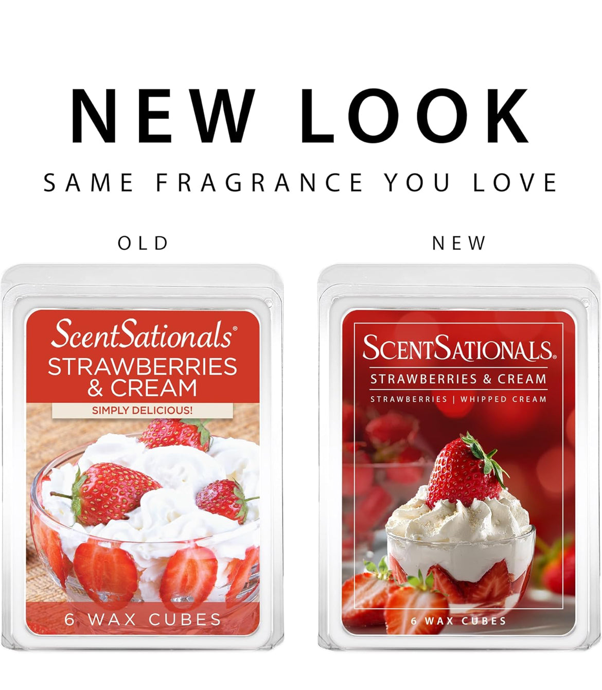 Scentsationals Wax Melts, Wax Cubes Strong Scent - Strawberries & Cream - Long Lasting 10oz (Pack of 4)