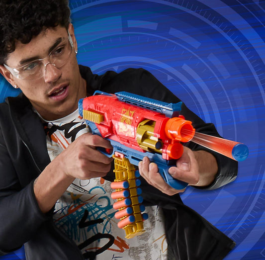 Nerf Loadout Shadowspeed Recon Blaster, 14-Dart Storage Attachment Accessory, 6-Dart Revolving Cylinder, 14 Nerf N1 Darts - Kids Toys & Gifts (Ages 8+)