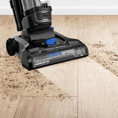 SWART - Eureka PowerSpeed Saklose Regop Kragtige Stofsuiër met TROETELDIER-GEREEDSKAP
