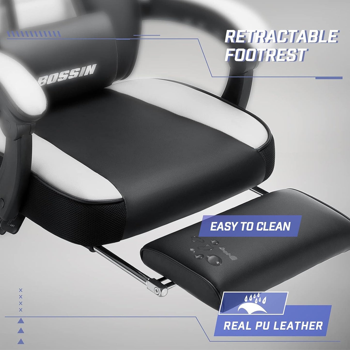 Big and Tall Gaming Chairs for Adults Ergonomic Video Game Chairs with footrest
