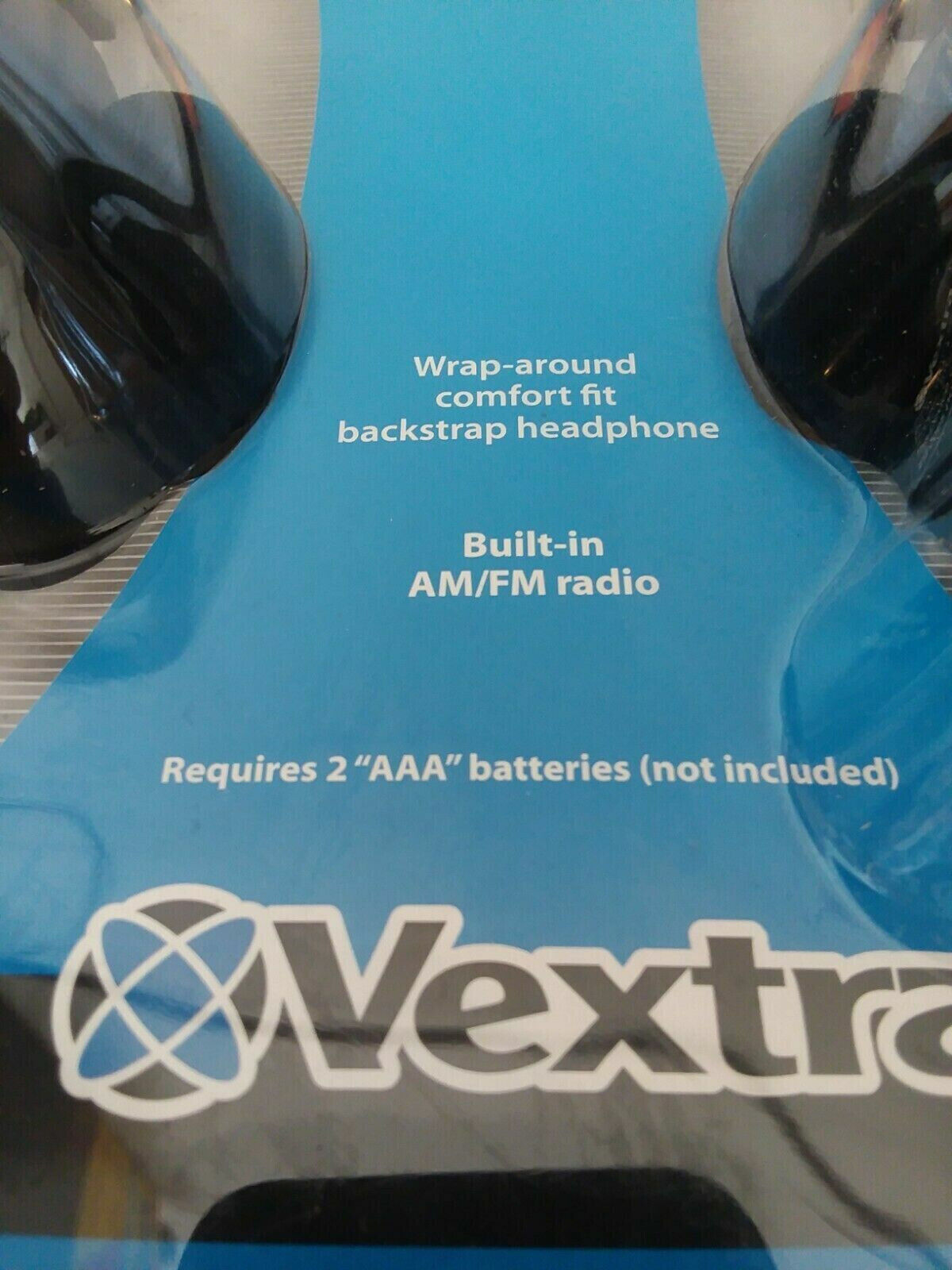 Portable Walkman Radio Vextra VX3610 Built-in AM/FM Radio Headphones Head Set