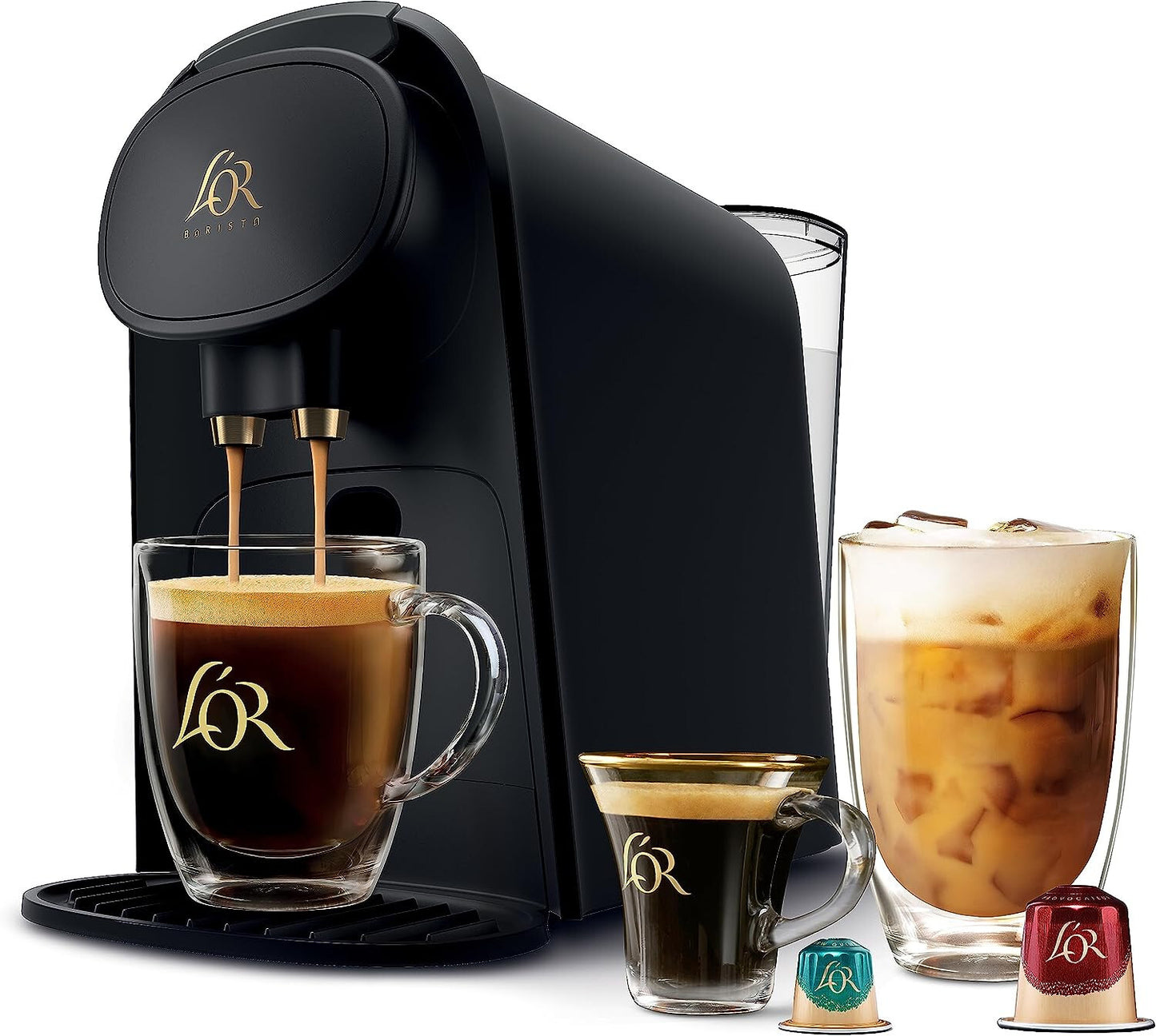 L'OR Barista System Milk Frother Complimentary Assortment of Coffe & Espresso