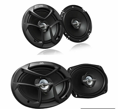 PAAR JVC CS-J620 6.5" Luidsprekers + PAAR JVC CS-J6930 6x9" HARDE Motor Klank Luidsprekers