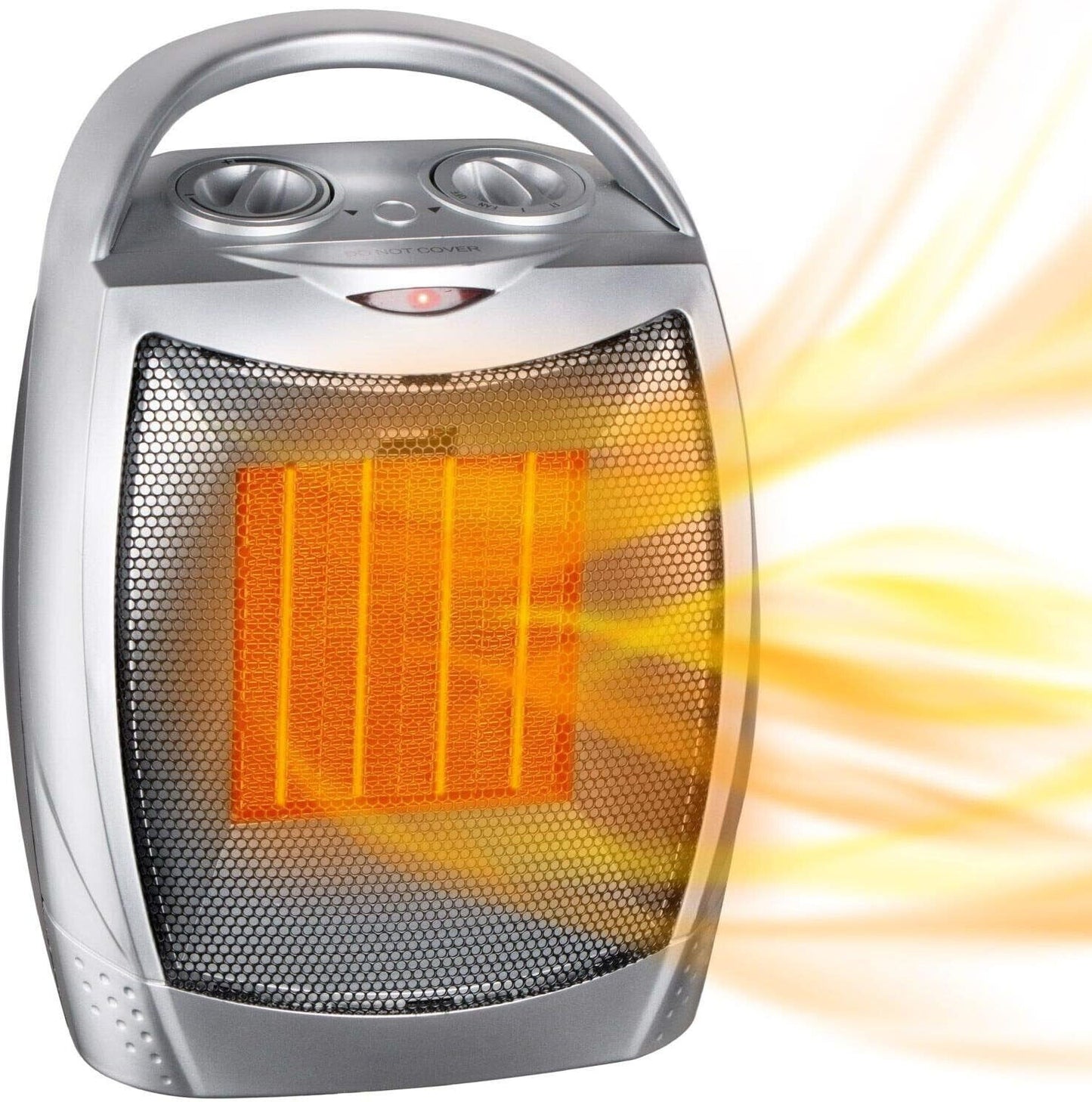 Portable Electric Space Heater W Thermostat 1500W/750W Safe Quiet Ceramic Heater
