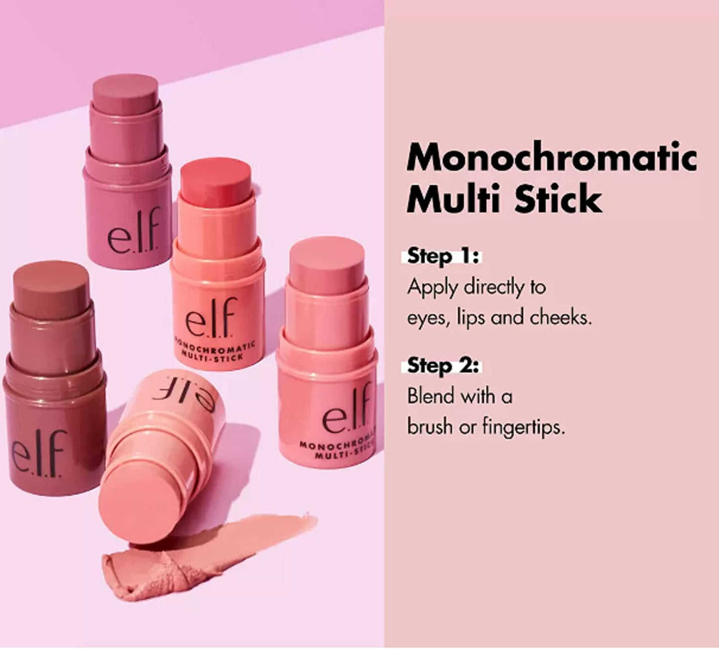 e.l.f. Monochromatic Multi Stick Creamy Lightweight Versatile SPARKLING ROSE