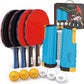 Ping Pong Paddles Set Professional Table Tennis Rackets Balls Retractable Net