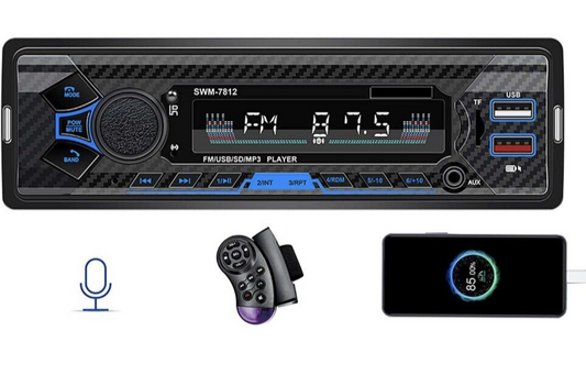 Single Din Car Stereo #7812 Bluetooth Radio,SWC/Subwoorf/BT USB | BRAND NEW