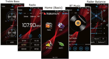 Nakamichi NQ811B Bluetooth CD USB AUX Toepassingsbeheer AM/FM Motorstereo-ontvanger
