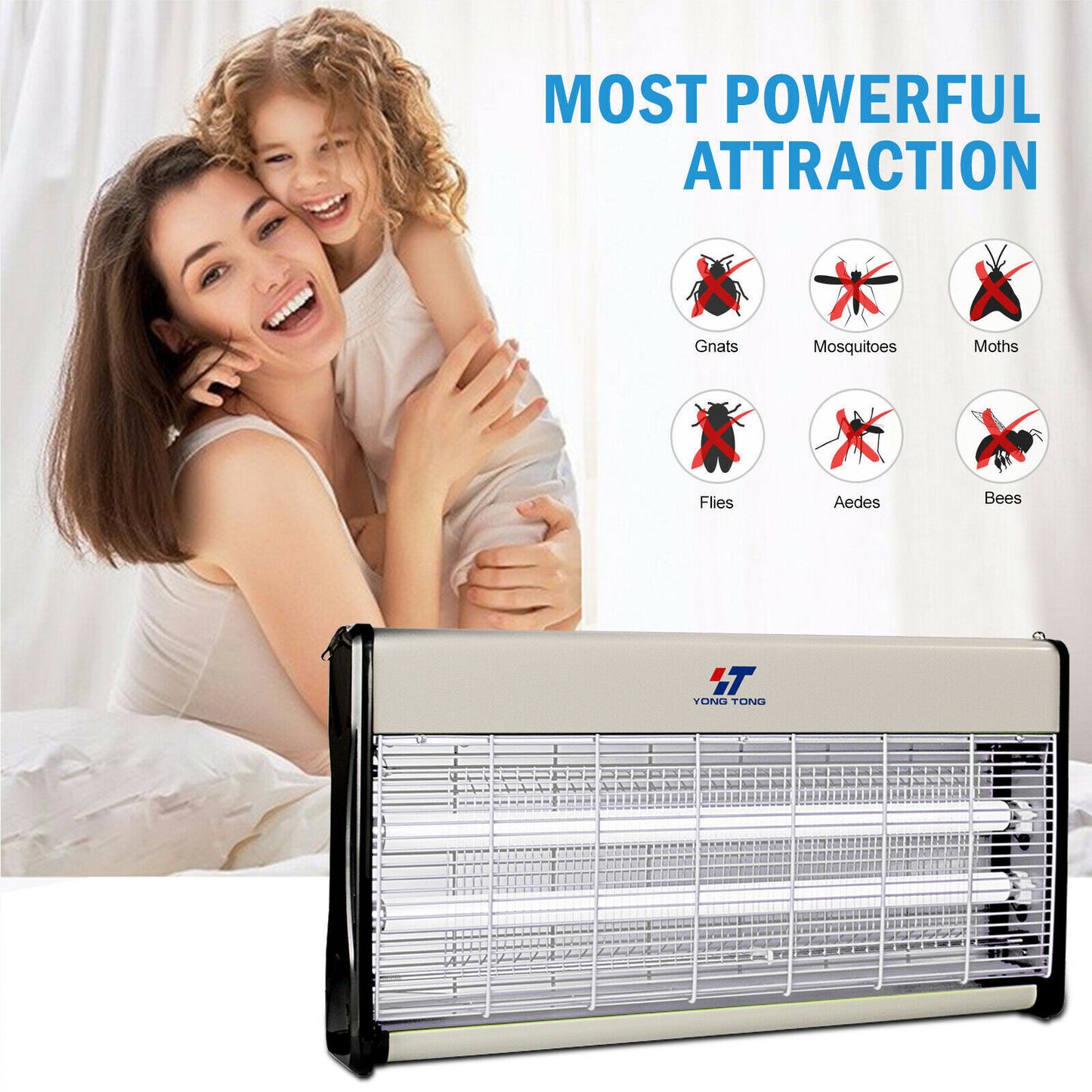Electric YT Power Bug Zapper Pest UV Lamp Fly Mosquito Insect Killer I 20 WATTS
