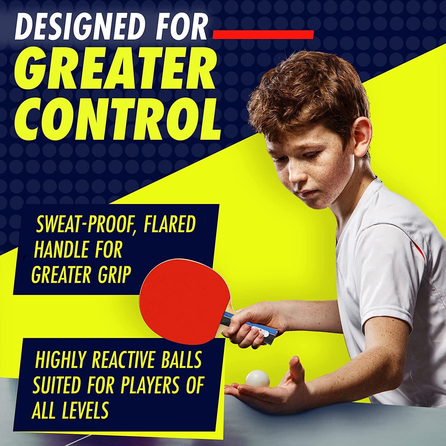 Ping Pong Paddles Set Professional Table Tennis Rackets Balls Retractable Net