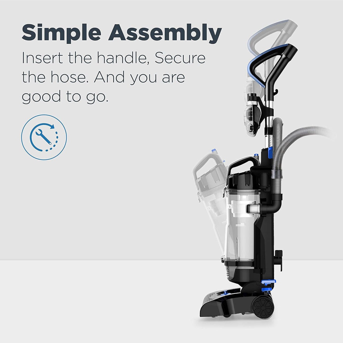 BLACK - Eureka PowerSpeed Bagless Upright Powerful Vacuum Cleaner with PET TOOL