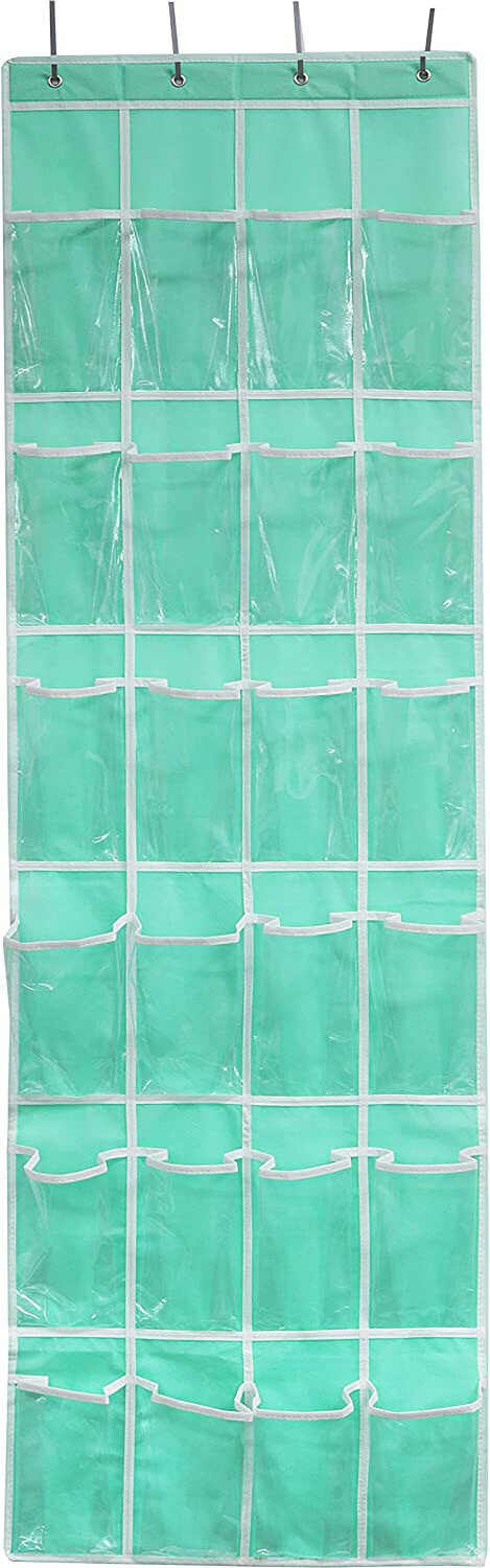 24 Pockets - SimpleHouseware Crystal Clear Over The Door Hanging Shoe Organizer