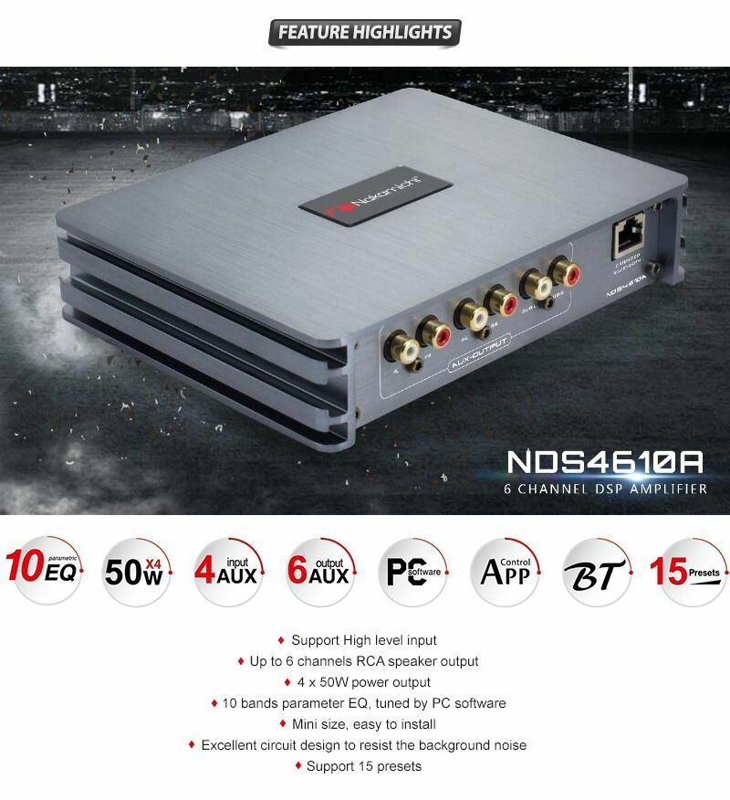 Nakamichi NDS4610A 6 Channel DSP Car Audio High Quality Digital Signal Processor