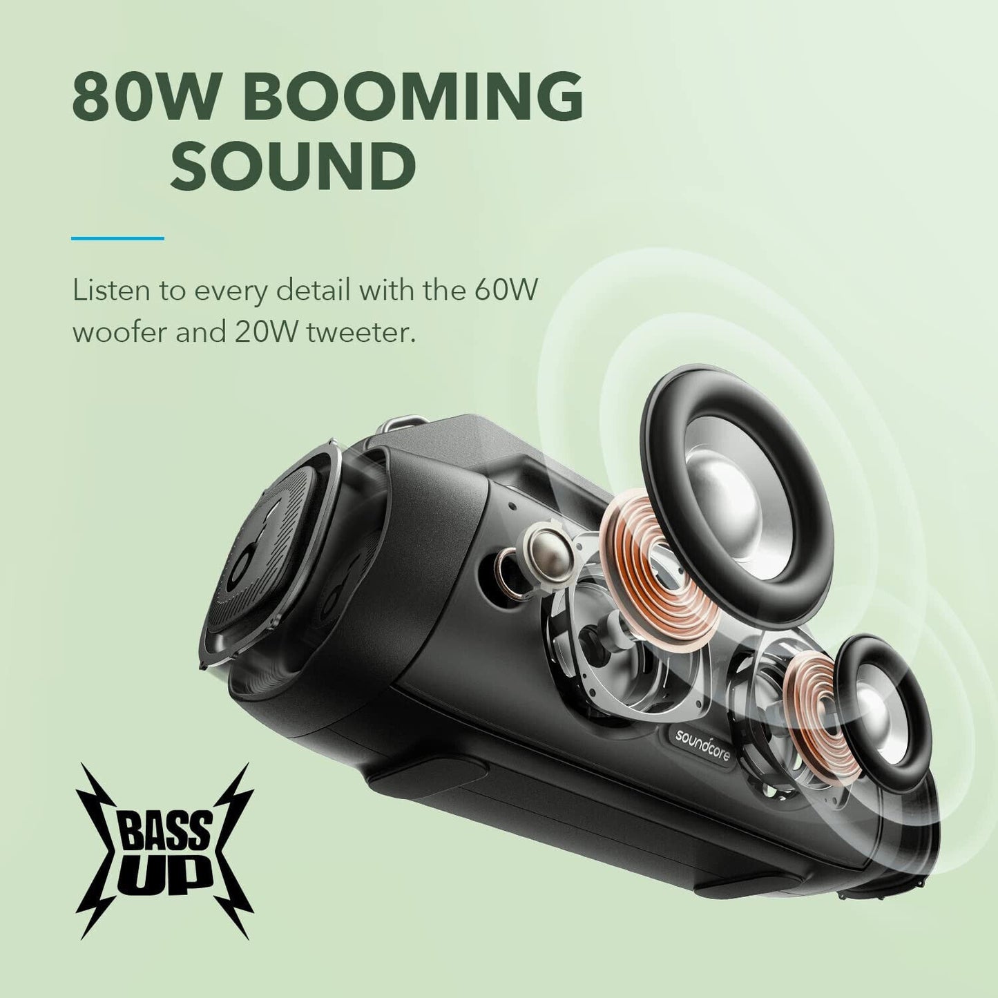 Anker BOOM SOUNDCORE 80WATTS Bluetooth Waterproof SUPER LOUD Hign End Speaker