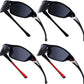 4 Pairs Unisex Polarized Sunglasses UV Protection Sports Driving Glasses Sports