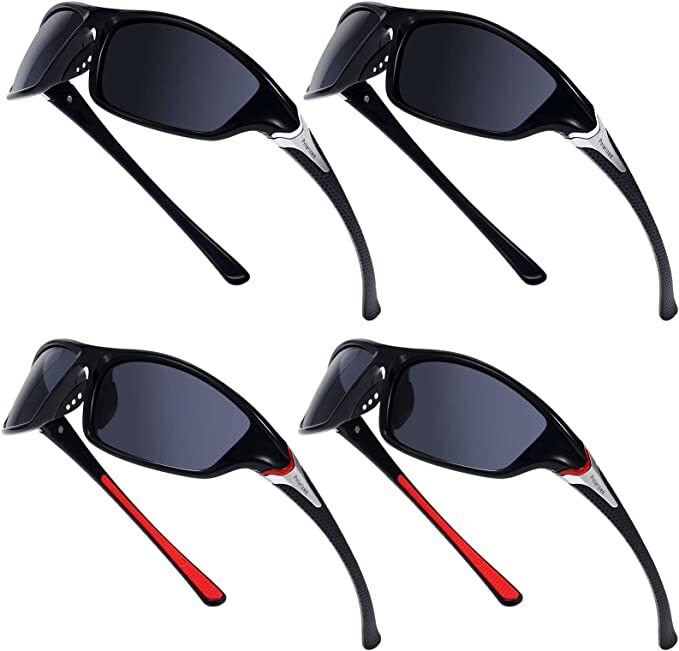 4 Pairs Unisex Polarized Sunglasses UV Protection Sports Driving Glasses Sports