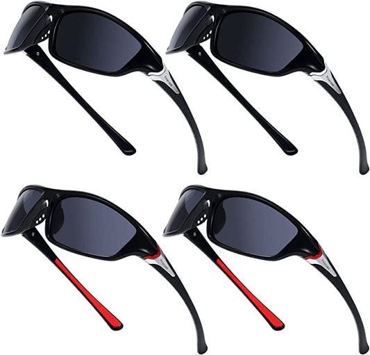 4 Pairs Unisex Polarized Sunglasses UV Protection Sports Driving Glasses Sports