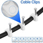 Round White Cable Clips with Steel Nails 6mm/ 0.236inch/ 100PCS For CAT6, CAT7.