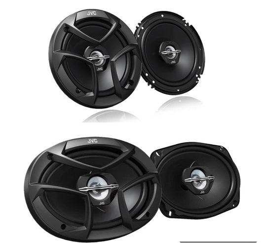 PAIR JVC CS-J620 6.5" Speakers + PAIR JVC CS-J6930 6x9" LOUD Car Audio Speakers