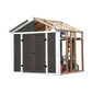 EZBUILDER 7x8 Foot Galvanized Steel DIY EZ Framing Kit Storage Shed Garage Barn