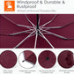 Inverted Compact Umbrella Large Windproof Umbrellas Reflective Stripe RED