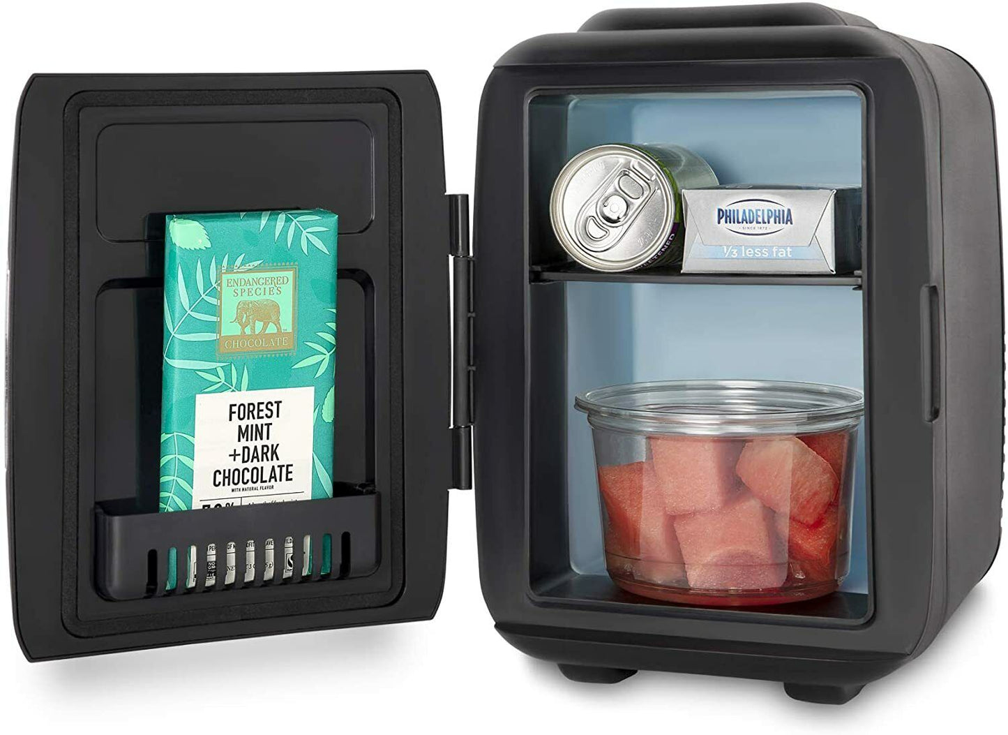 Mini Fridge for Car, Travel Office Desk & Dorm Room 4L Can Electric Plug PINK
