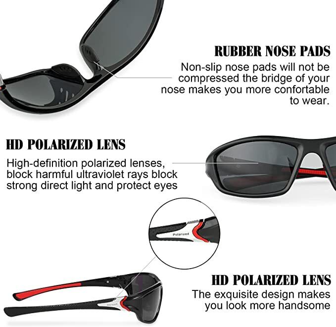 4 Pairs Unisex Polarized Sunglasses UV Protection Sports Driving Glasses Sports