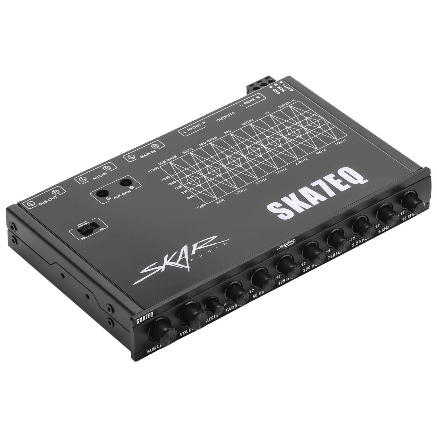 NEW SKAR AUDIO SKA7EQ 7 BAND 1/2 DIN CAR AUDIO EQ W/ FRONT REAR AND SUB OUTPUT