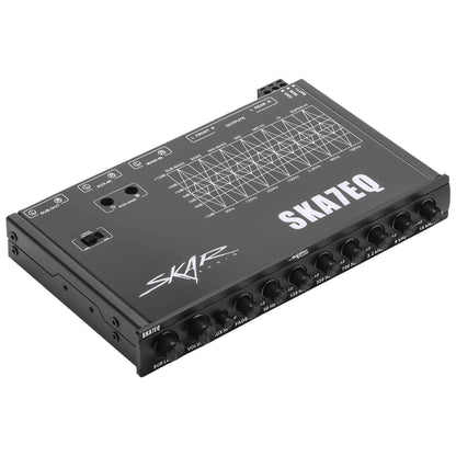 NUWE SKAR AUDIO SKA7EQ 7 BAND 1/2 DIN KAR KLANK EQ MET VOOR, AGTER EN SUB UITSET
