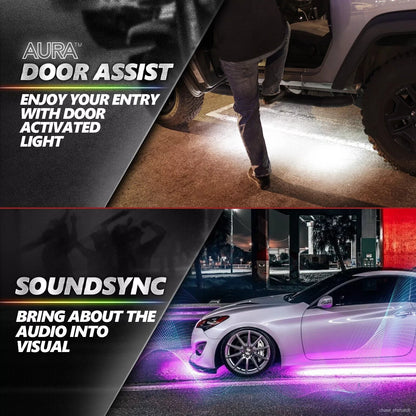 SPLINTERNUWE LED-onderbeligting Bluetooth-geaktiveerde beligtingskit OPT7 AURA PRO Volkleur
