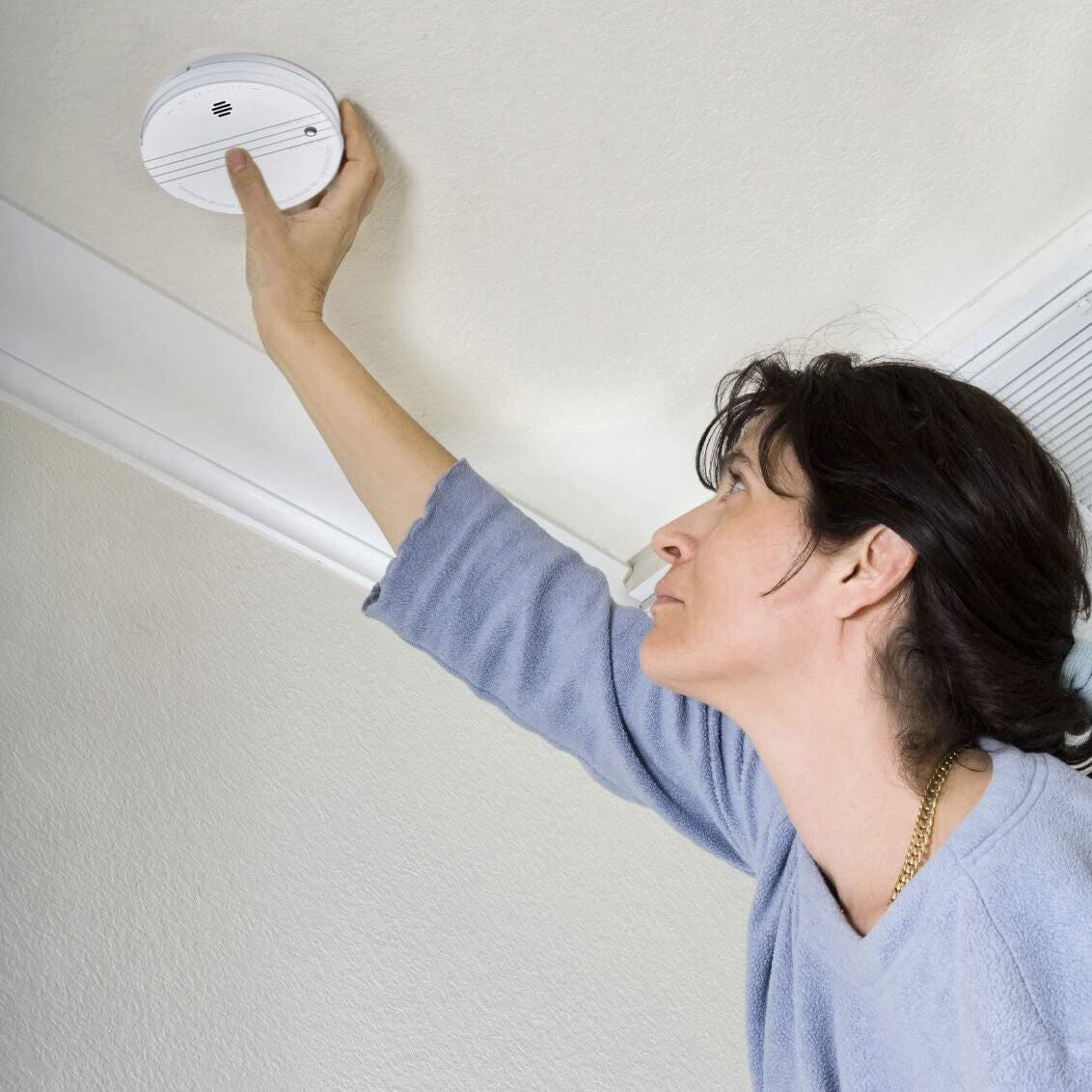 Kidde Smoke Detector, Battery Powered with Test Button Carbon Monoxide Detector