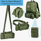Tactical Military Army Rucksack 60L Assault Detachable Molle Backpack GRNPATCH
