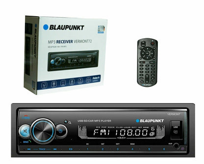 Blaupunkt VERMONT 72 Enkel Din Meganieklose Bluetooth-ontvanger m/ USB/AUX/SD/SD