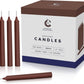 100 PCS Bulk BROWN Candles 4" X 1/2 inch Diameter 1.5 Hour Burn Time UNSCENTED