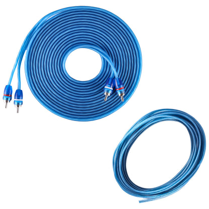 NUWE SKAR AUDIO 4 GAUGE 1,200 WATT CCA VERSTERKER BEDRADINGSTEL MET RCA (SKAR4ANL-CCA)