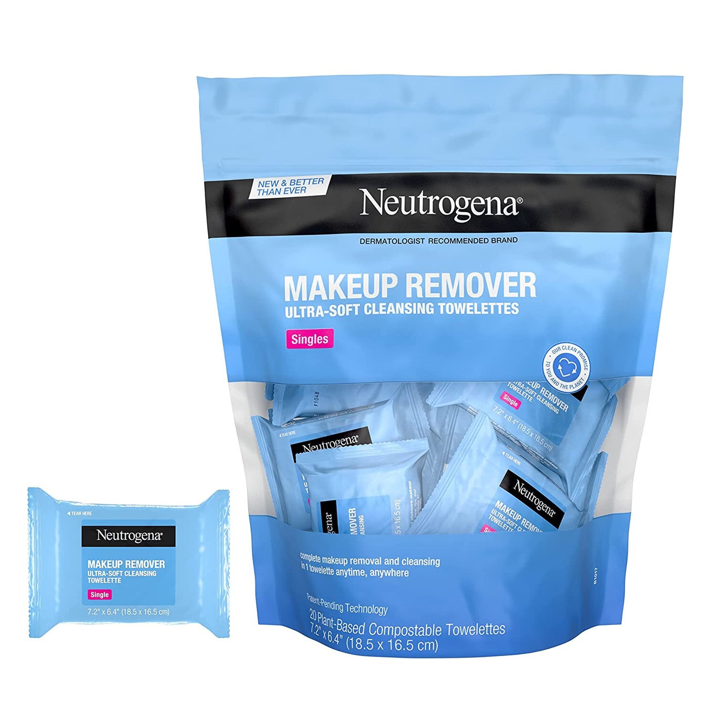 Neutrogena Makeup Remover Facial Cleansing Towelette Single Daily Face Wipes 6PK
