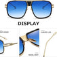 Sunglasses Men Women Unisex  Goggle Alloy Big Frame Metal Punk Style Shield