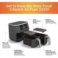 Ninja Dualzone Air Fryer Foodi 6-in-1 8 Quart, with 2 Crisper Plates, 2 Baskets