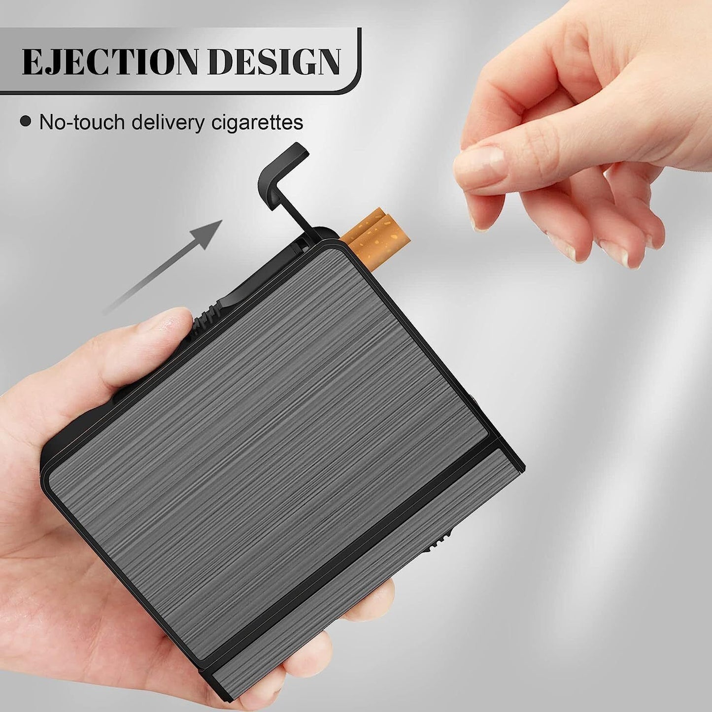 Cigarette Case with Smell Proof Lighter King Size Cigarettes Holder