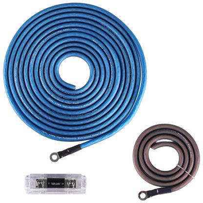 NUWE SKAR AUDIO 4 GAUGE 1,200 WATT CCA VERSTERKER BEDRADINGSTEL MET RCA (SKAR4ANL-CCA)